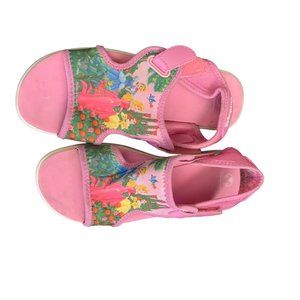 Disney Store Girls Size 2 3 Pink Sandals Princesses Belle Cinderella Aurora